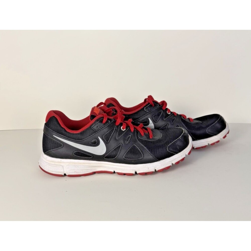 Nike Revolution 2 Boys 6.5Y Black White Red Athletic Running Shoes Sneakers